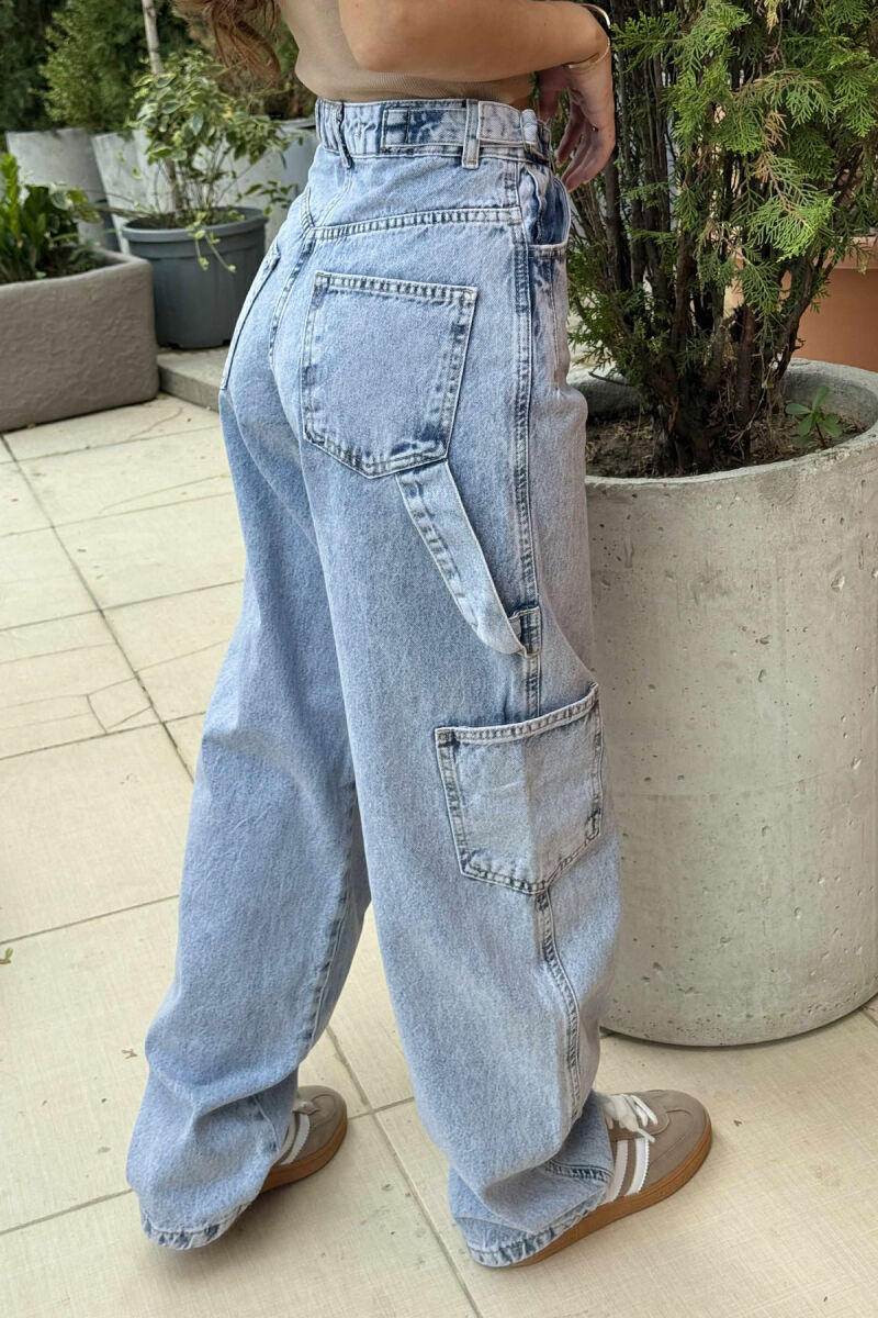 BELT DETAILS BAGGY WOMEN JEANS BEAUBLUE/BBL - 4