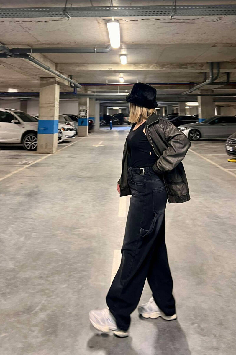 BELTS DETAIL WOMEN JEANS DARK GREY/GEE - 7