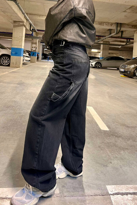 BELTS DETAIL WOMEN JEANS DARK GREY/GEE - 9