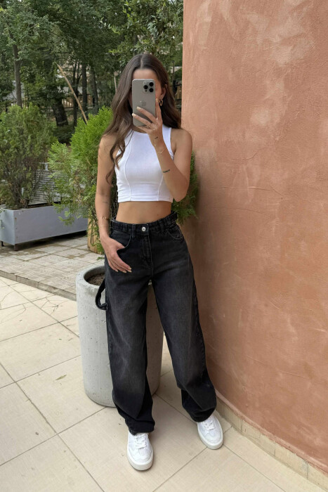 BELTS DETAIL WOMEN JEANS DARK GREY/GEE - 3