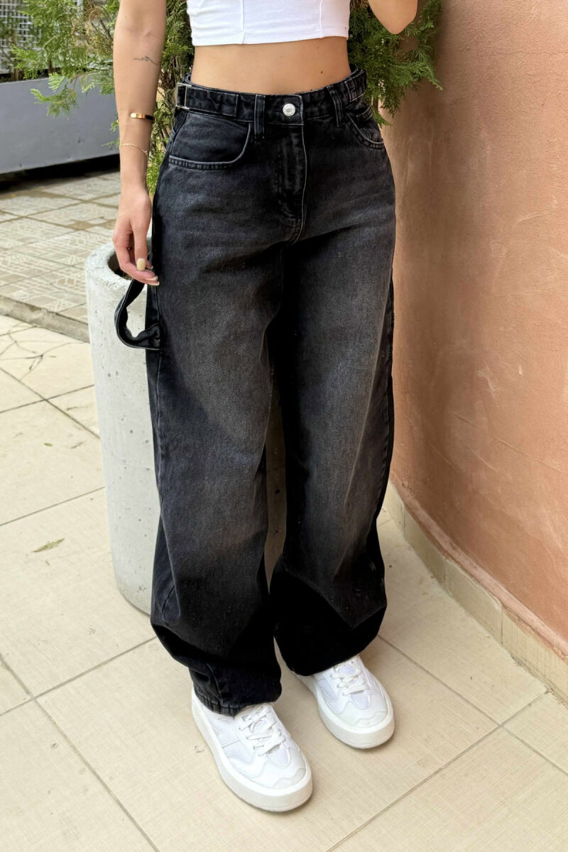 BELTS DETAIL WOMEN JEANS DARK GREY/GEE - 4