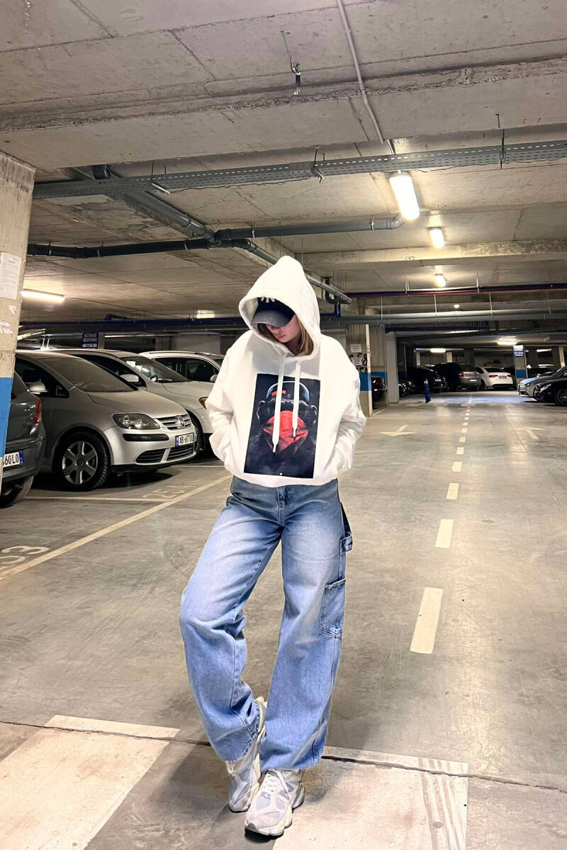 BELT DETAILS BAGGY WOMEN JEANS LIGHTBLUE/BZ - 3