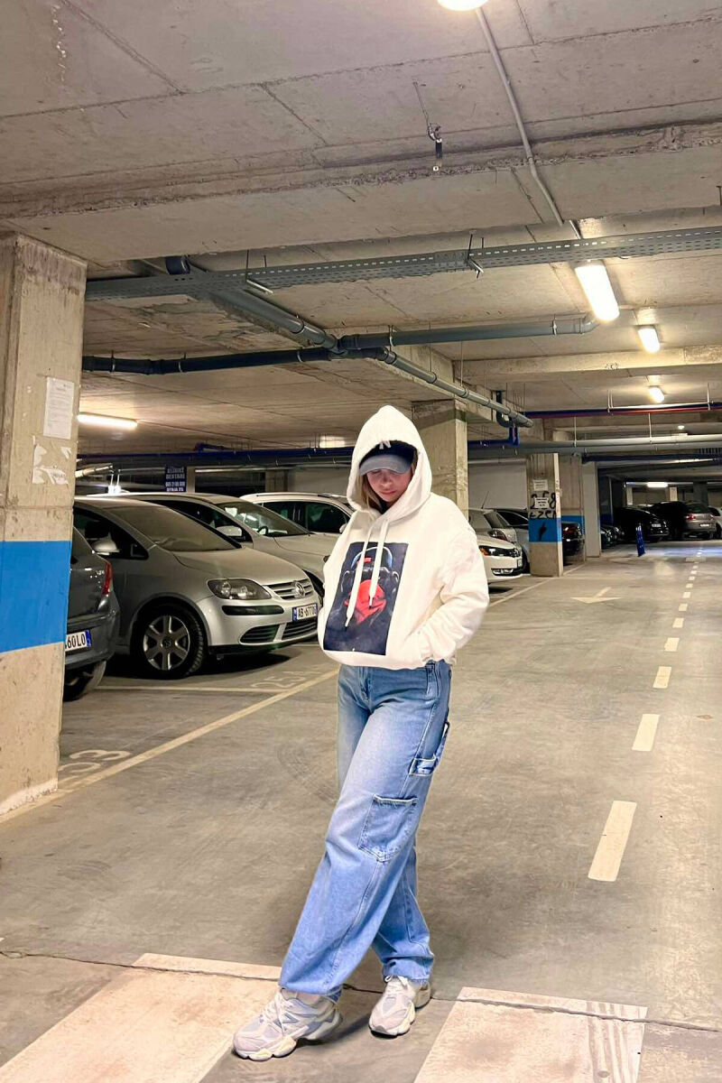 BELT DETAILS BAGGY WOMEN JEANS LIGHTBLUE/BZ - 4