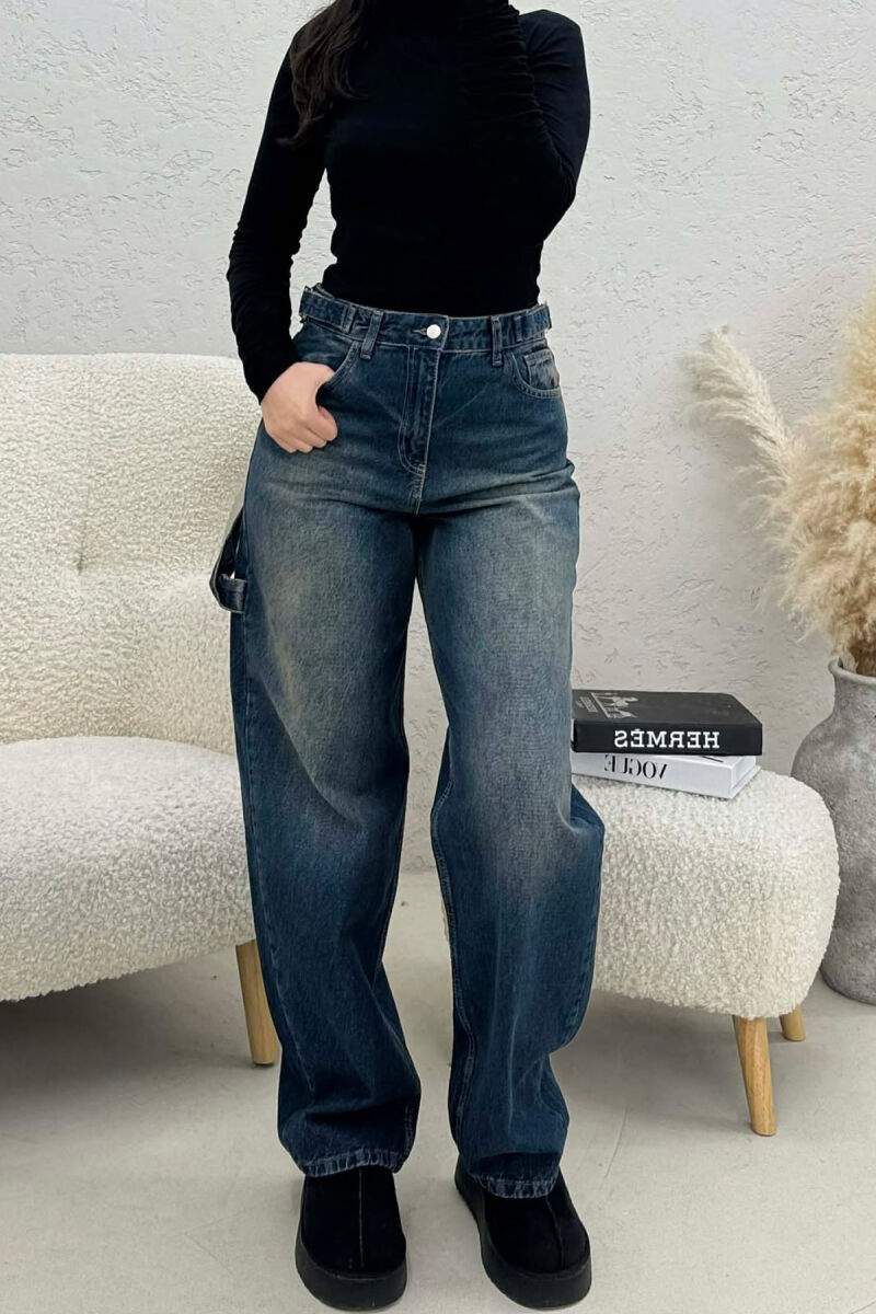 BELTS DETAIL WOMEN JEANS STEELBLUE/BLU CELIKU - 1