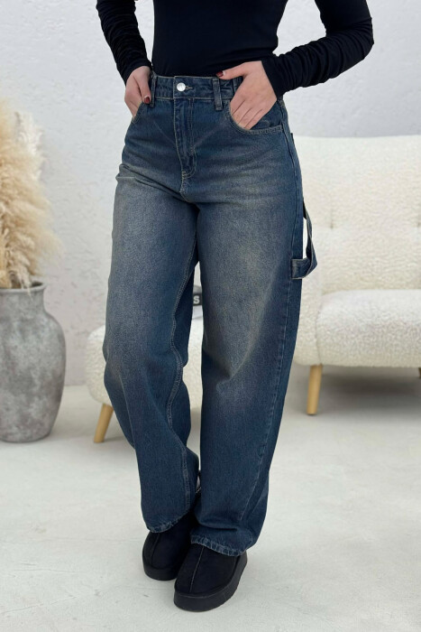 BELTS DETAIL WOMEN JEANS STEELBLUE/BLU CELIKU - 2