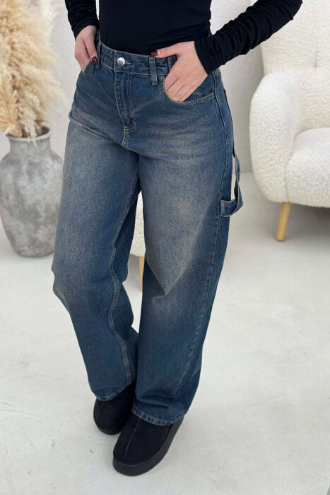 BELTS DETAIL WOMEN JEANS STEELBLUE/BLU CELIKU - 5