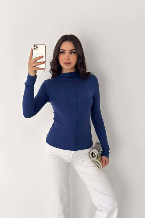 BLUZE ME JAKE GJYSEM GOLF PER FEMRA NE NGJYRE BLU - 1