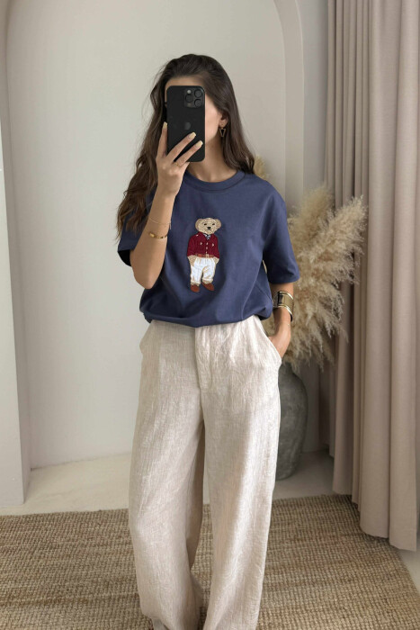 BLUZË ME IMAZHIN E ARUSHIT PËR FEMRA NË NGJYRËN GRI E ERRËT - 2