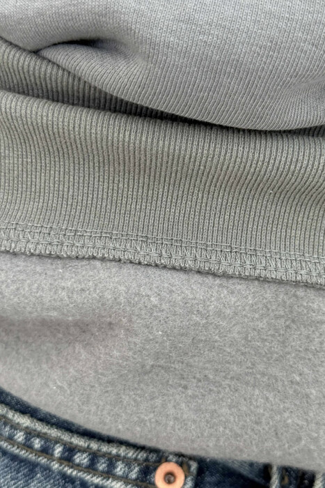 BLUZË ME PUSH DHE JAKË TË RRUMBULLAKËT PËR MESHKUJ NË NGJYRËN GRI - 4