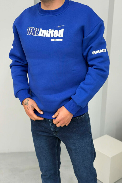 BLUZE ME PUSH DHE ME SHKRIM UNLIMITED PER MESHKUJ NE NGJYRE BLU - 2