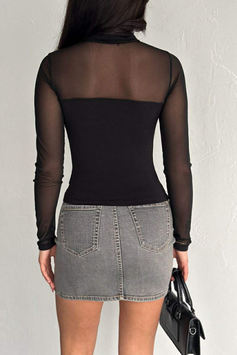 BLUZE NJE NGJYRESHE ME DETAJ TYLI PER FEMRA NE NGJYRE TE ZEZE - 2