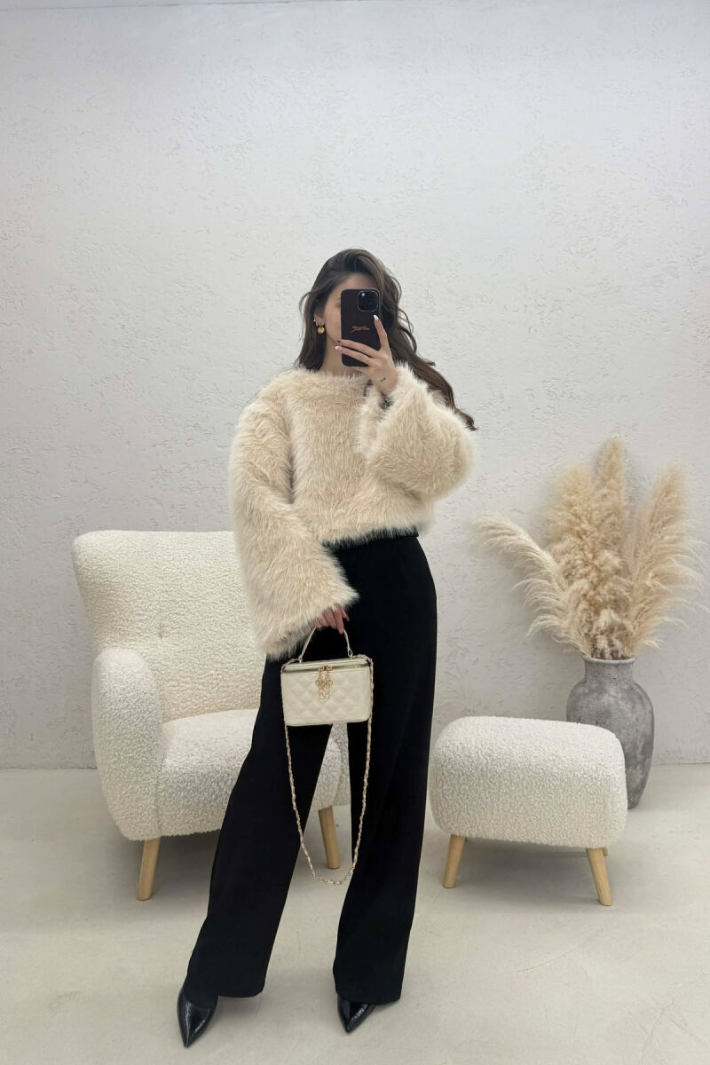 BLUZE NJE NGJYRESHE ME GEZOF PER FEMRA NE NGJYRE BEZHE - 2