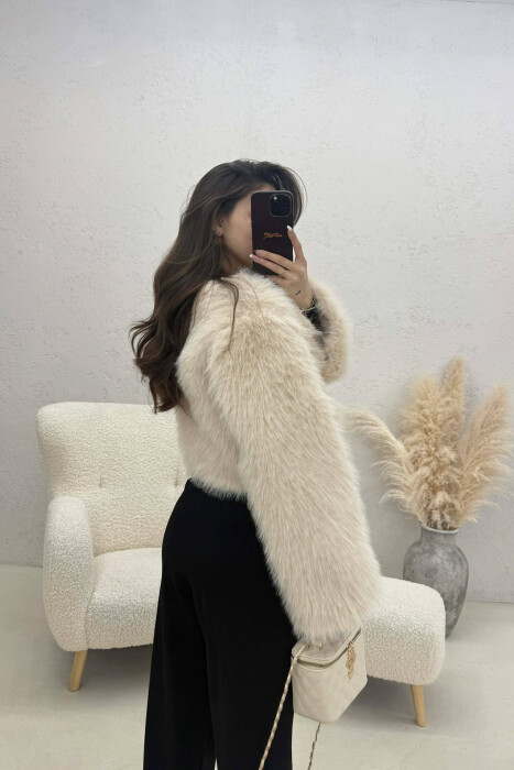 BLUZE NJE NGJYRESHE ME GEZOF PER FEMRA NE NGJYRE BEZHE - 4