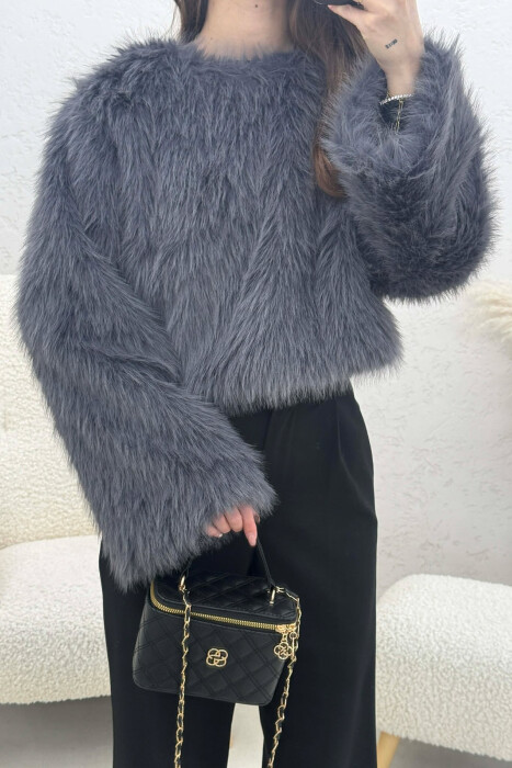 BLUZE NJE NGJYRESHE ME GEZOF PER FEMRA NE NGJYRE GRI TE ERRET - 2