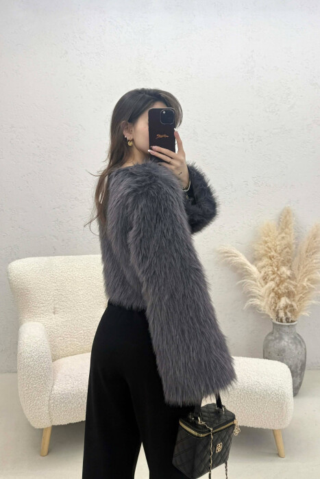 BLUZE NJE NGJYRESHE ME GEZOF PER FEMRA NE NGJYRE GRI TE ERRET - 3