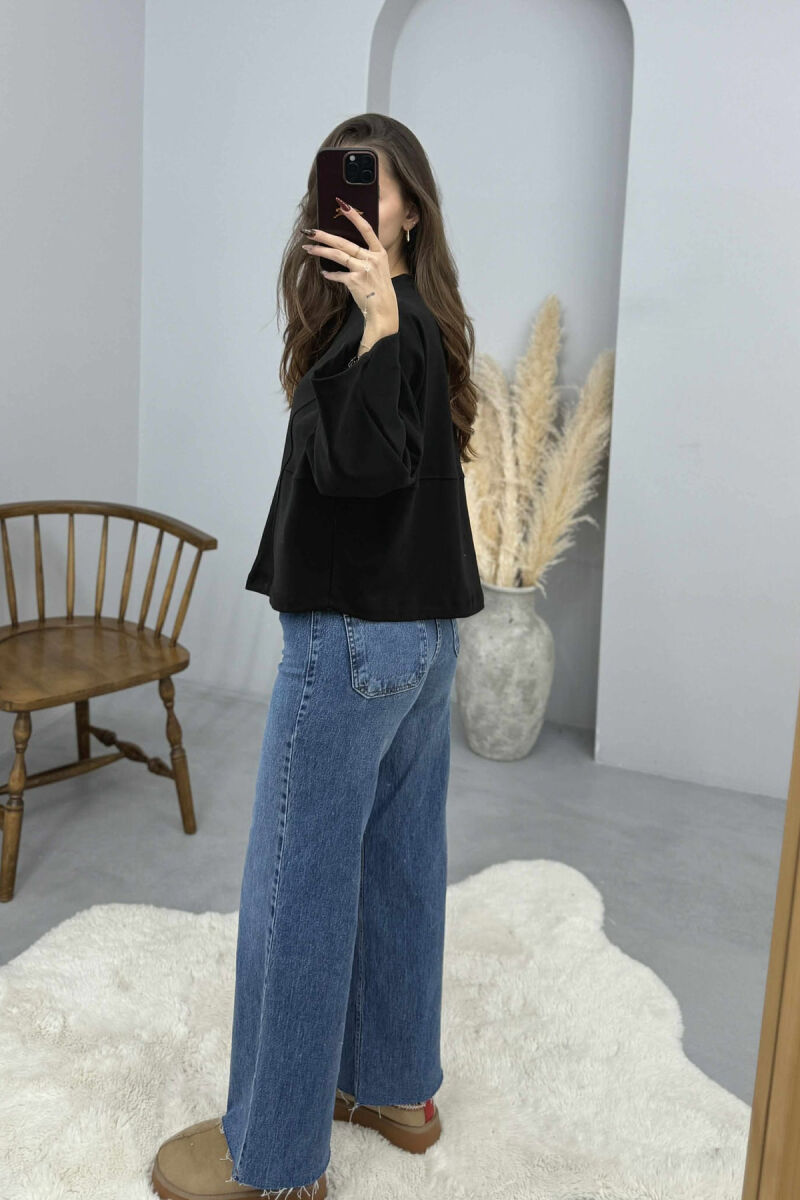 BLUZE NJE NGJYRESHE ME JAKE TE RRUMBULLAKET TE GJERE PER FEMRA NE NGJYRE TE ZEZE - 2