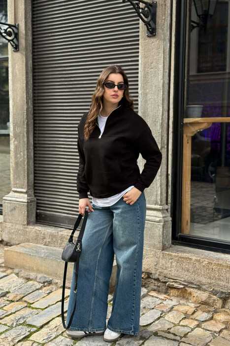 BLUZE NJE NGJYRESHE ME PUSH ME JAKE ME ZINXHIR PER FEMRA NE NGJYRE TE ZEZE - 5