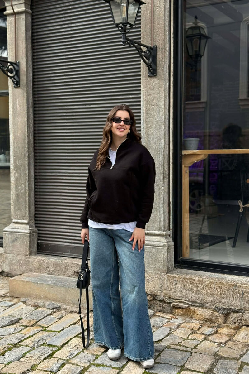 BLUZE NJE NGJYRESHE ME PUSH ME JAKE ME ZINXHIR PER FEMRA NE NGJYRE TE ZEZE - 6