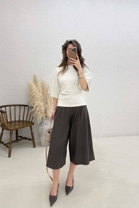 BLUZE NJE NGJYRESHE ME DETAJIN E LIDHSEVE PER FEMRA NE NGJYRE TE BARDHE ANTIKE - 3