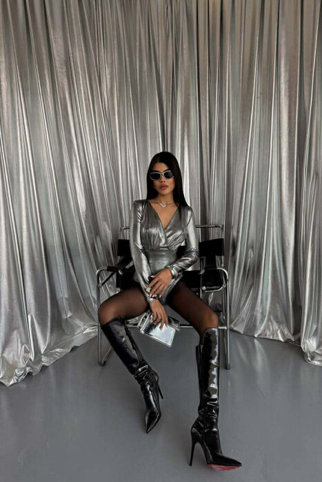 BODY ME JAKE V PER FEMRA NE NGJYRE GRI - 3