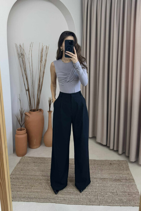 BODY ME NJË MËNGË PËR FEMRA NË NGJYRËN GRI 