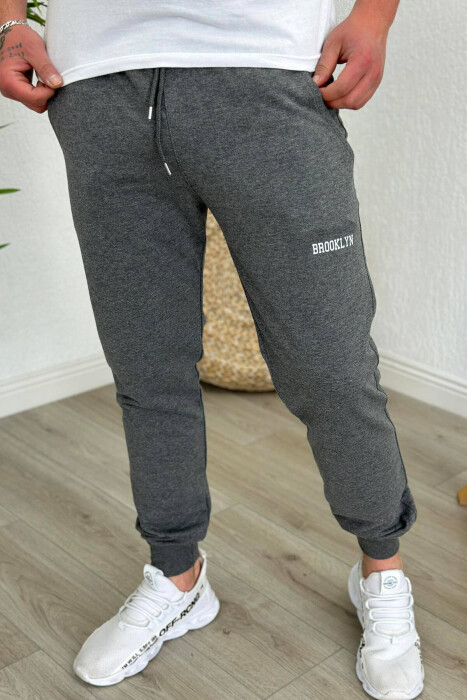 BROOKLYN COTTON MEN SWEATPANTS GREY/GRI 