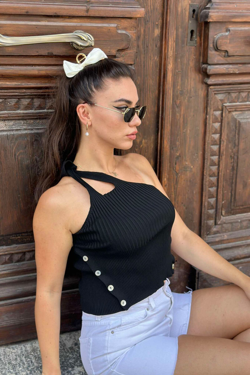 BUTTON DETAIL WOMAN TOP BLACK/ E ZEZE - 2