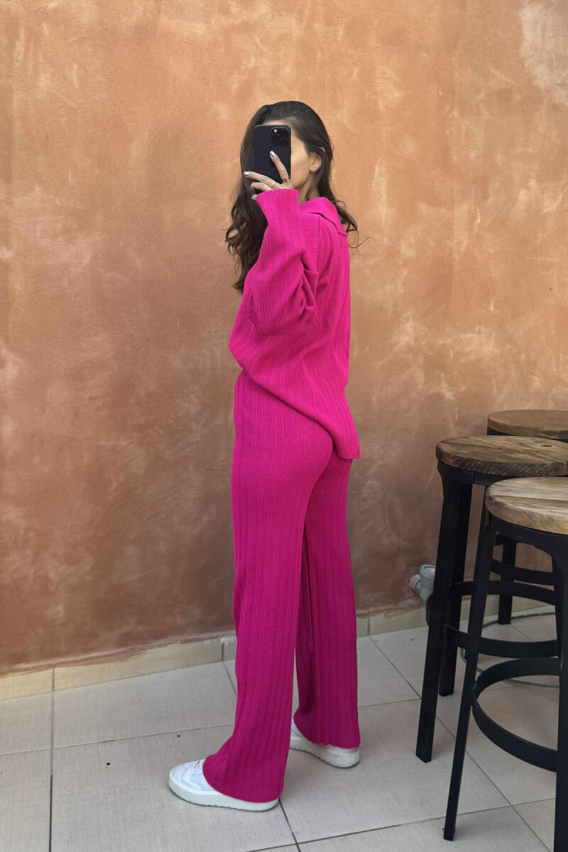 BUTTONS POLO NECK WOMAN SET FUCHSIA/CIKLAMI - 4