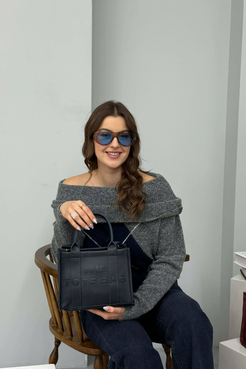 ÇANTE E THJESHTE LEKURE ME SHKRIME PER FEMRA NE NGJYRE BLU - 3