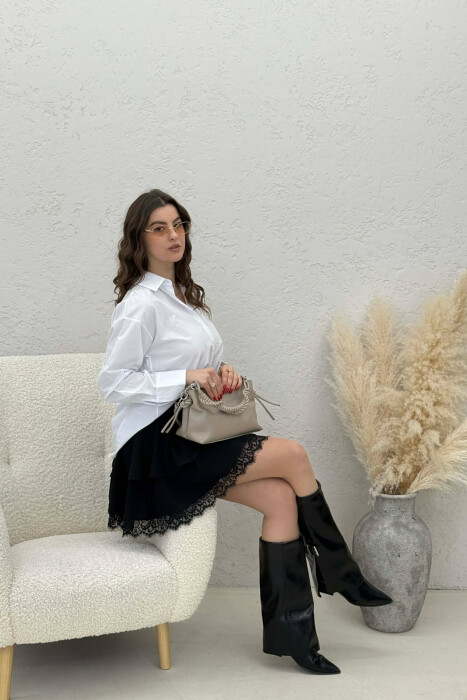 ÇANTE NJE NGJYERSHE LEKURE PER FEMRA NE NGJYRE BEZHE - 2