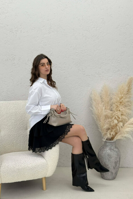 ÇANTE NJE NGJYERSHE LEKURE PER FEMRA NE NGJYRE BEZHE - 4