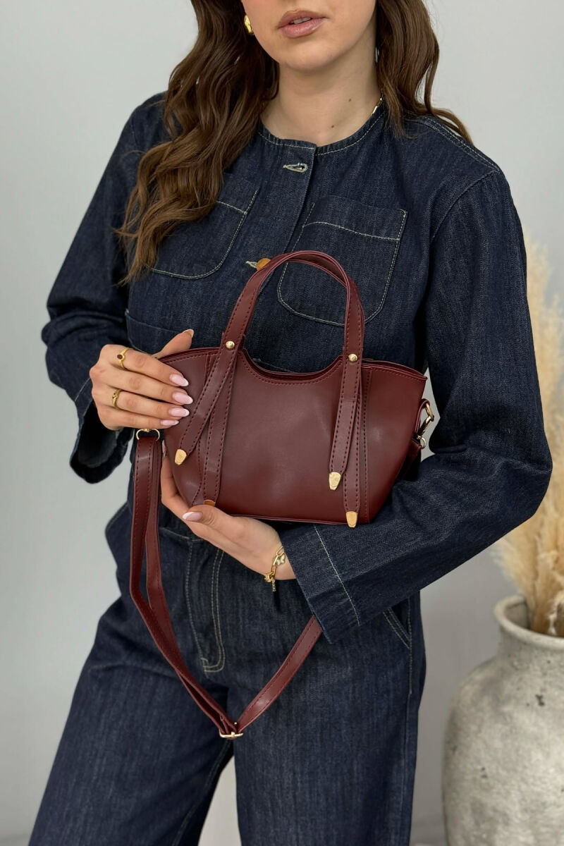 ÇANTE NJE NGJYRESHE LEKURE PER FEMRA NE NGJYRE VISHNJE - 1