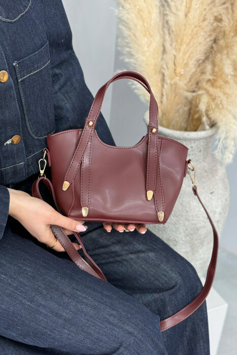 ÇANTE NJE NGJYRESHE LEKURE PER FEMRA NE NGJYRE VISHNJE - 2