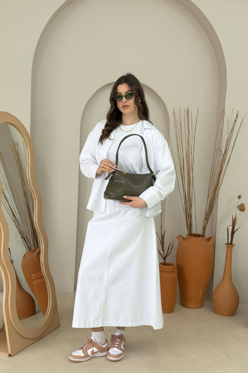 ÇANTE NJE NGJYRESHE ME ZINXHIR PER FEMRA NE NGJYRE JESHILE - 5