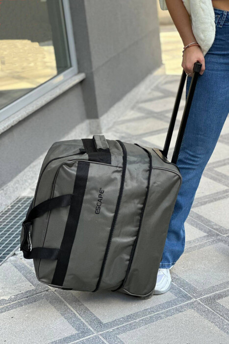 HANDLE AND WHEEL TRAVELING BAG GREEN/JESHILE - KLAUDIO FASHION