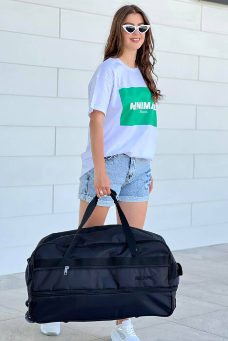 ÇANTË UDHËTIMI ME DOREZË DHE RROTA NË NGJYRËN E ZEZË - 5