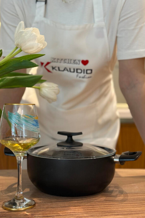 CASSEROLE WITH GLASS LID 22 CM BLACK/ E ZEZE - 3