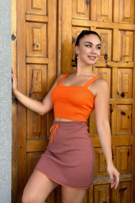 CASUAL WOMAN SKIRT BROWN/KAFE - 4