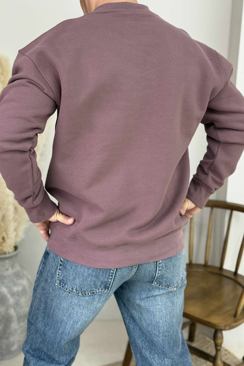 CHICAGO FRONT WRITTING FLUFFY MEN SWEATSHIRT VINEGAR/UTHULL - 4