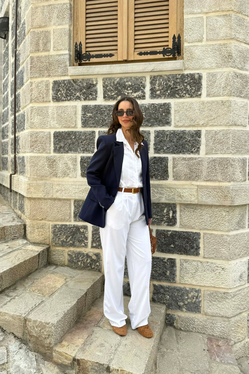 CLASSIC ONE COLOR WOMAN JACKET BLUE/BLU - 1