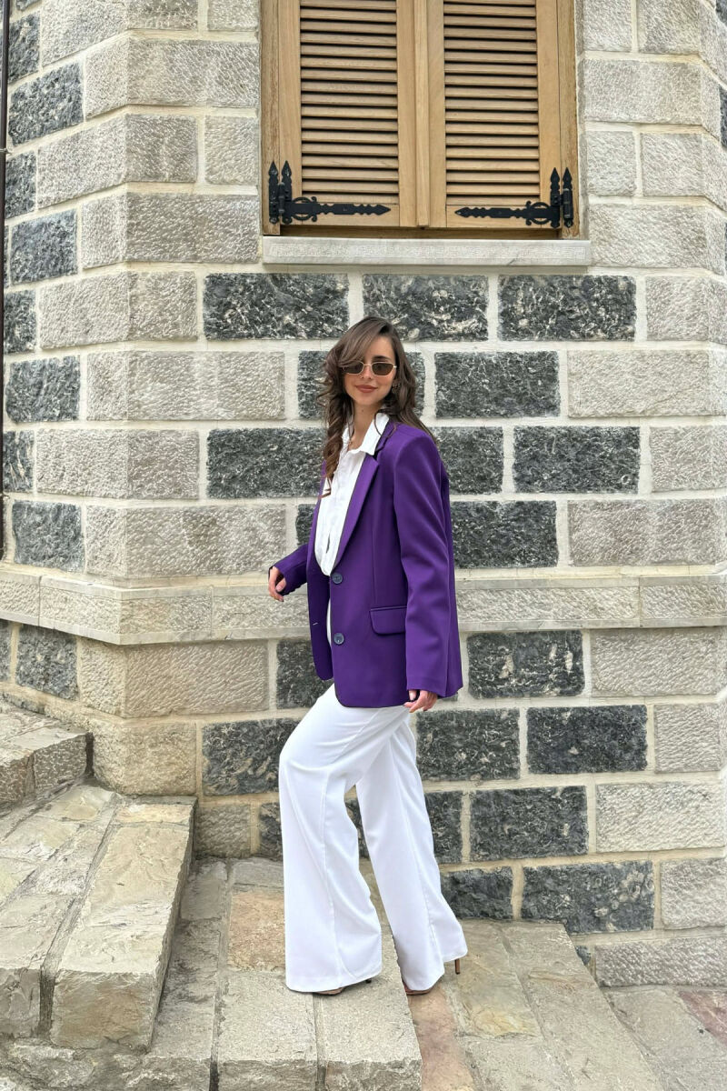 CLASSIC ONE COLOR WOMAN JACKET PURPLE/LEJLA - 2