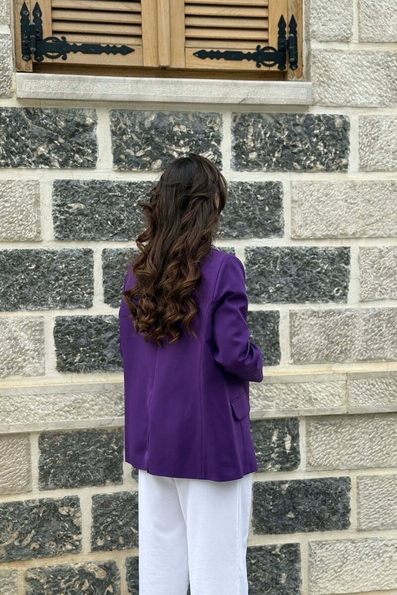 CLASSIC ONE COLOR WOMAN JACKET PURPLE/LEJLA - 3