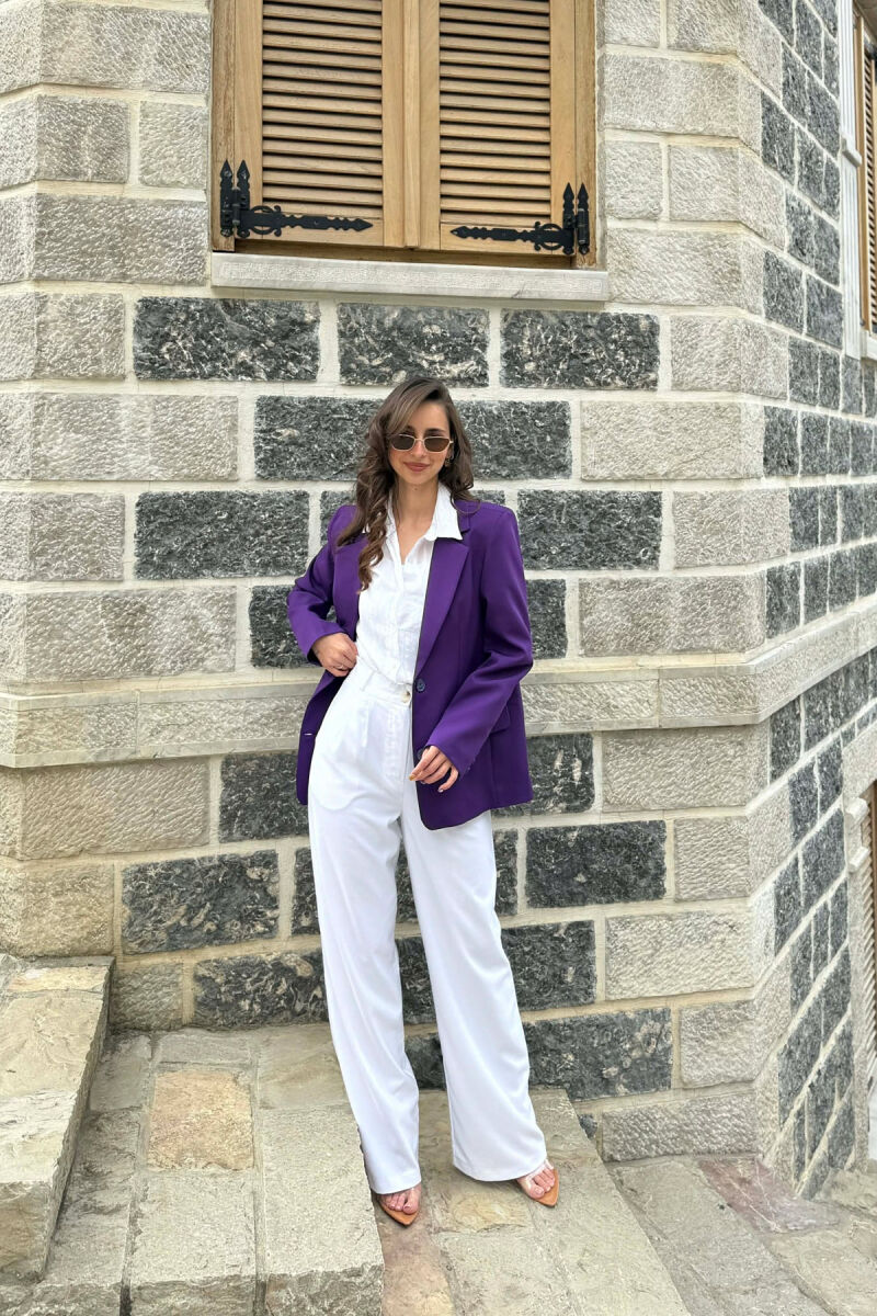 CLASSIC ONE COLOR WOMAN JACKET PURPLE/LEJLA - 4