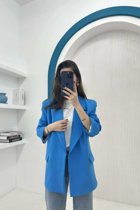 ONE COLOR CLASSIC WOMEN JACKET BLUE/BLU 