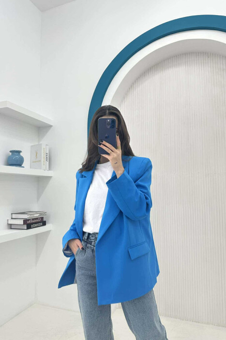 ONE COLOR CLASSIC WOMEN JACKET BLUE/BLU - 2