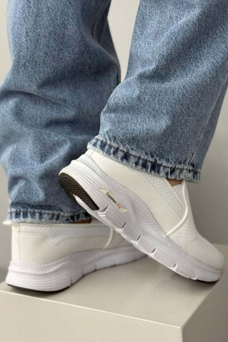 COMFORT SLIP ON SIMPLE MEN SNEAKERS WHITE-E BARDHE - 6