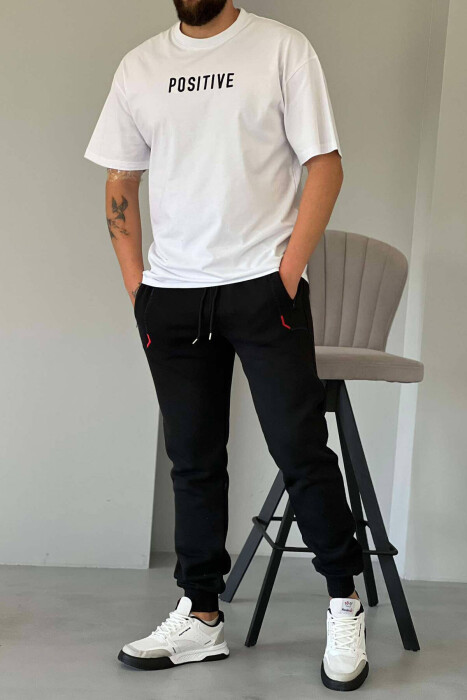 SIMPLE FLUFFY MEN JOGGERS BLACK/ E ZEZE 