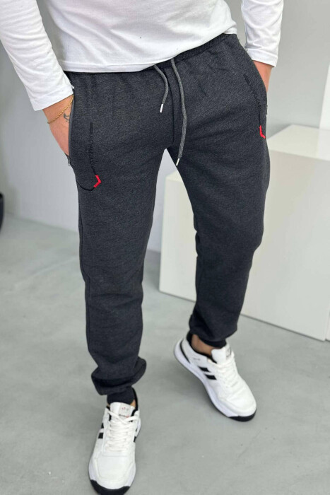 SIMPLE FLUFFY MEN JOGGERS DARK GREY/GEE 