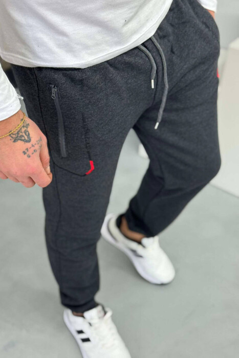 SIMPLE FLUFFY MEN JOGGERS DARK GREY/GEE - 2