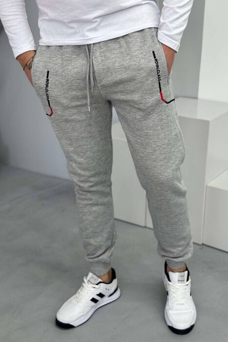 SIMPLE FLUFFY MEN JOGGERS LIGHT GREY/GZ 